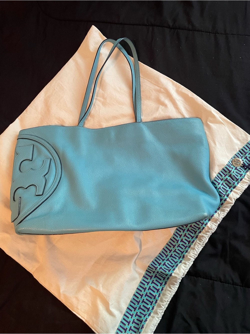 Blue leather Tory Burch purse